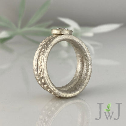 Annan Ancient Sands Wedding Ring Recycled Gold Recycled Diamonds Eco Jewellery