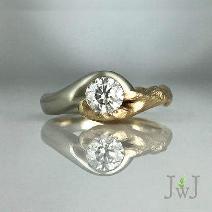 Sea Branch Nature Inspired Diamond Engagement Ring