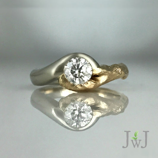 Sea Branch Nature Inspired Diamond Engagement Ring