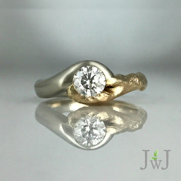 Sea Branch Nature Inspired Diamond Engagement Ring