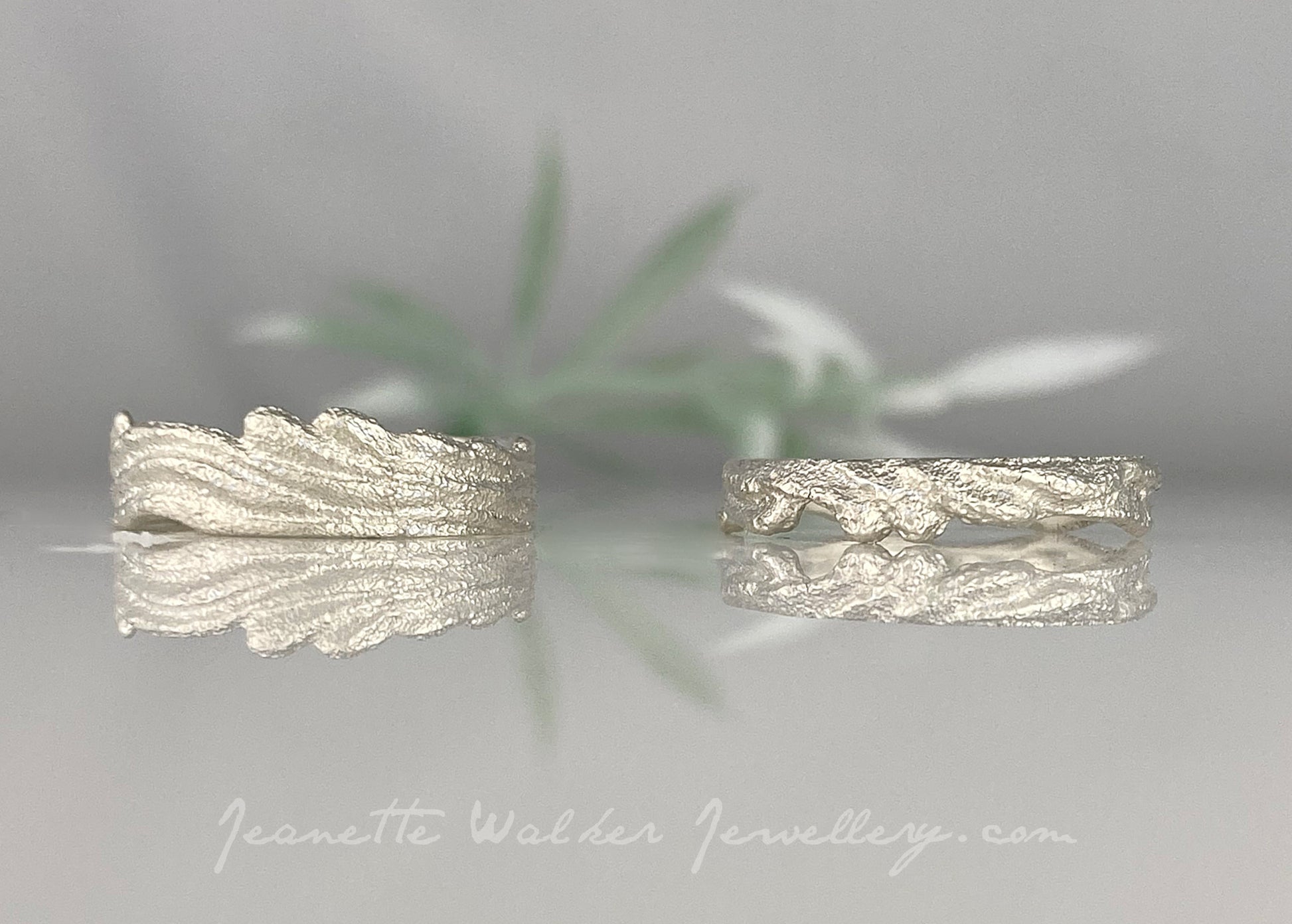 Ephyra Ancient Sands Wedding Bands Recycled Gold Recycled Diamonds Sandcast Bridal Jewellery