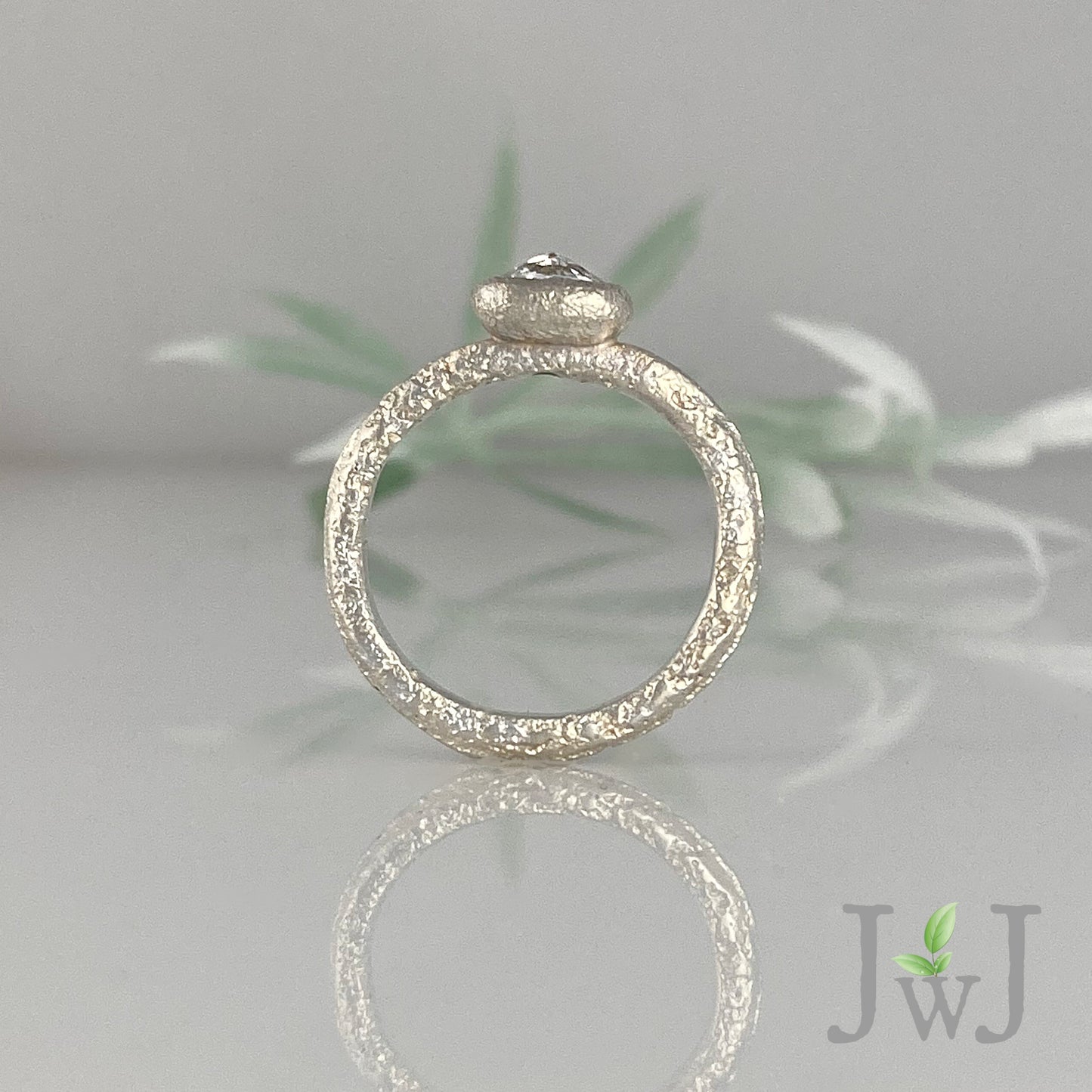 Eudore Ancient Sands Engagement Ring Recycled Diamonds Recycled Gold Eco Jewellery