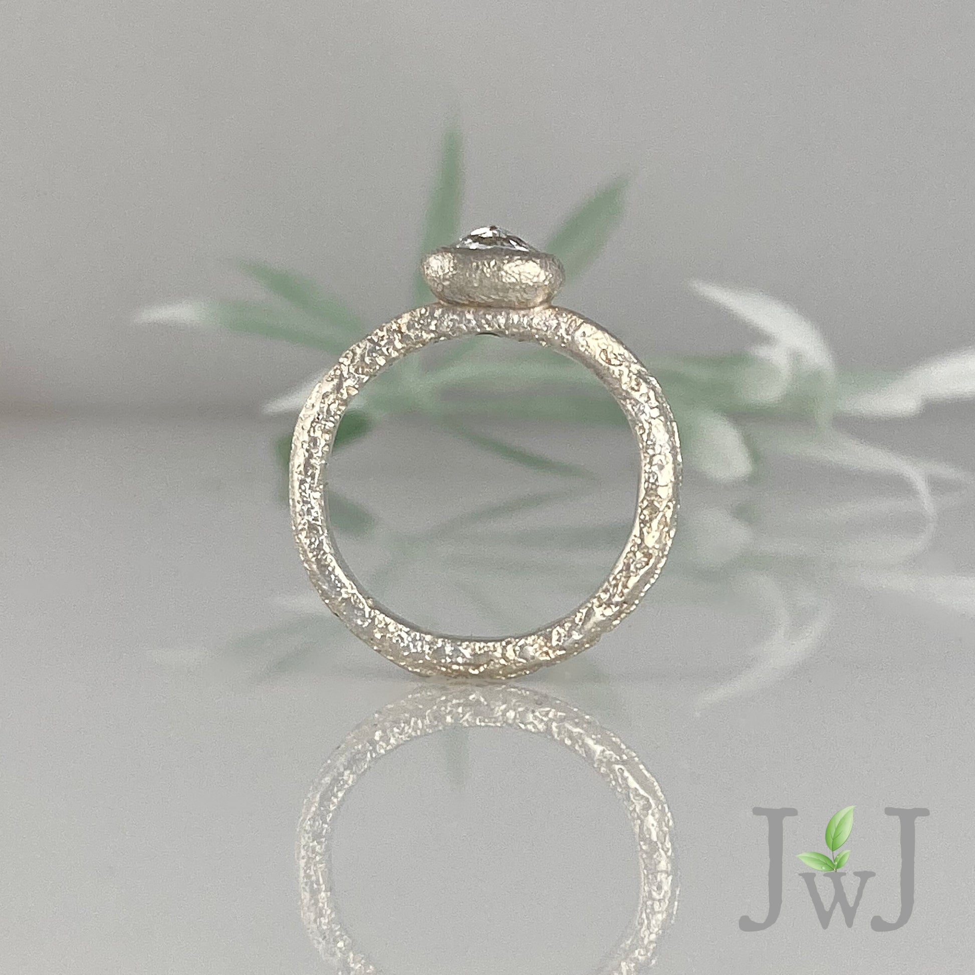 Eudore Ancient Sands Engagement Ring Recycled Diamonds Recycled Gold Eco Jewellery