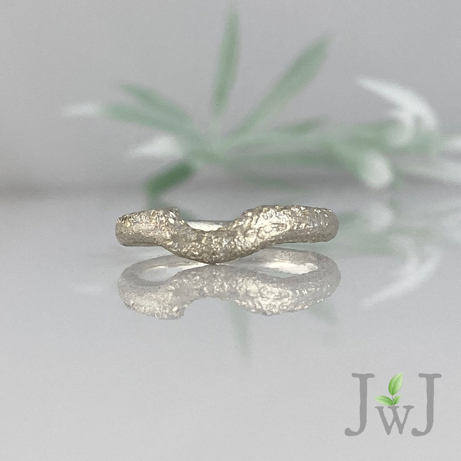 Eudore Ancient Sands Wedding Band Set Recycled Diamonds Recycled Gold Eco Jewellery