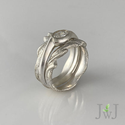 Galene Ancient Sands Engagement Wedding Bands Recycled Diamonds Recycled Gold