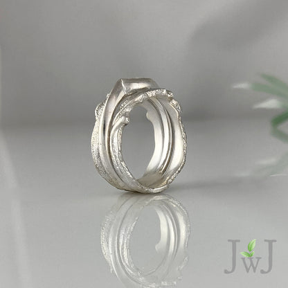 Galene Ancient Sands Engagement Wedding Bands Recycled Diamonds Recycled Gold