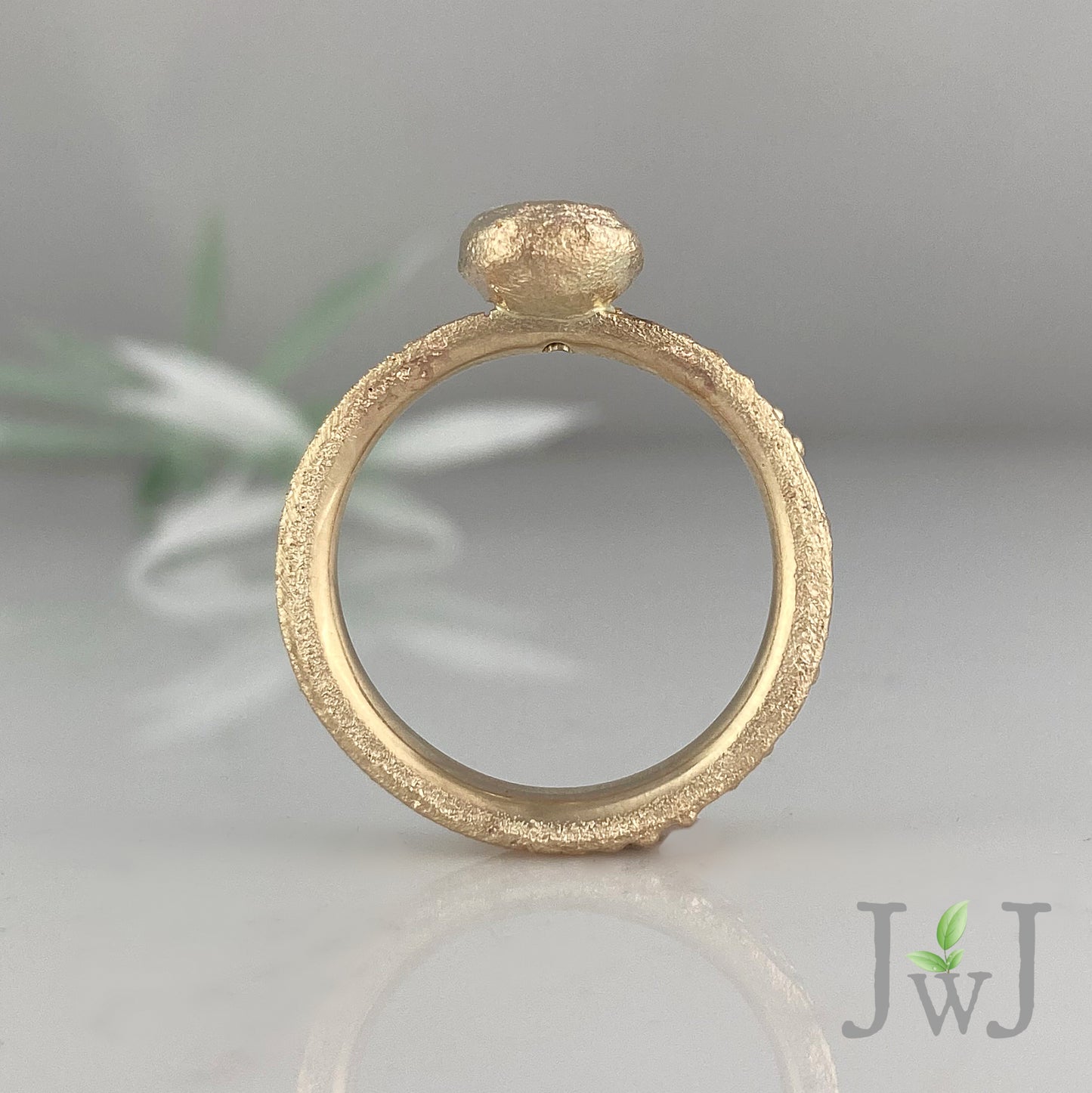 Erato Ancient Sands Engagement Ring Sandcast Enagement Ring Recycled Diamond Recycled Gold