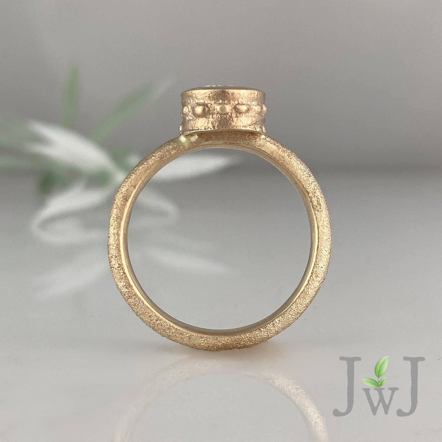 Erato Ancient Sands Engagement Ring Sandcast Enagement Ring Recycled Diamond Recycled Gold