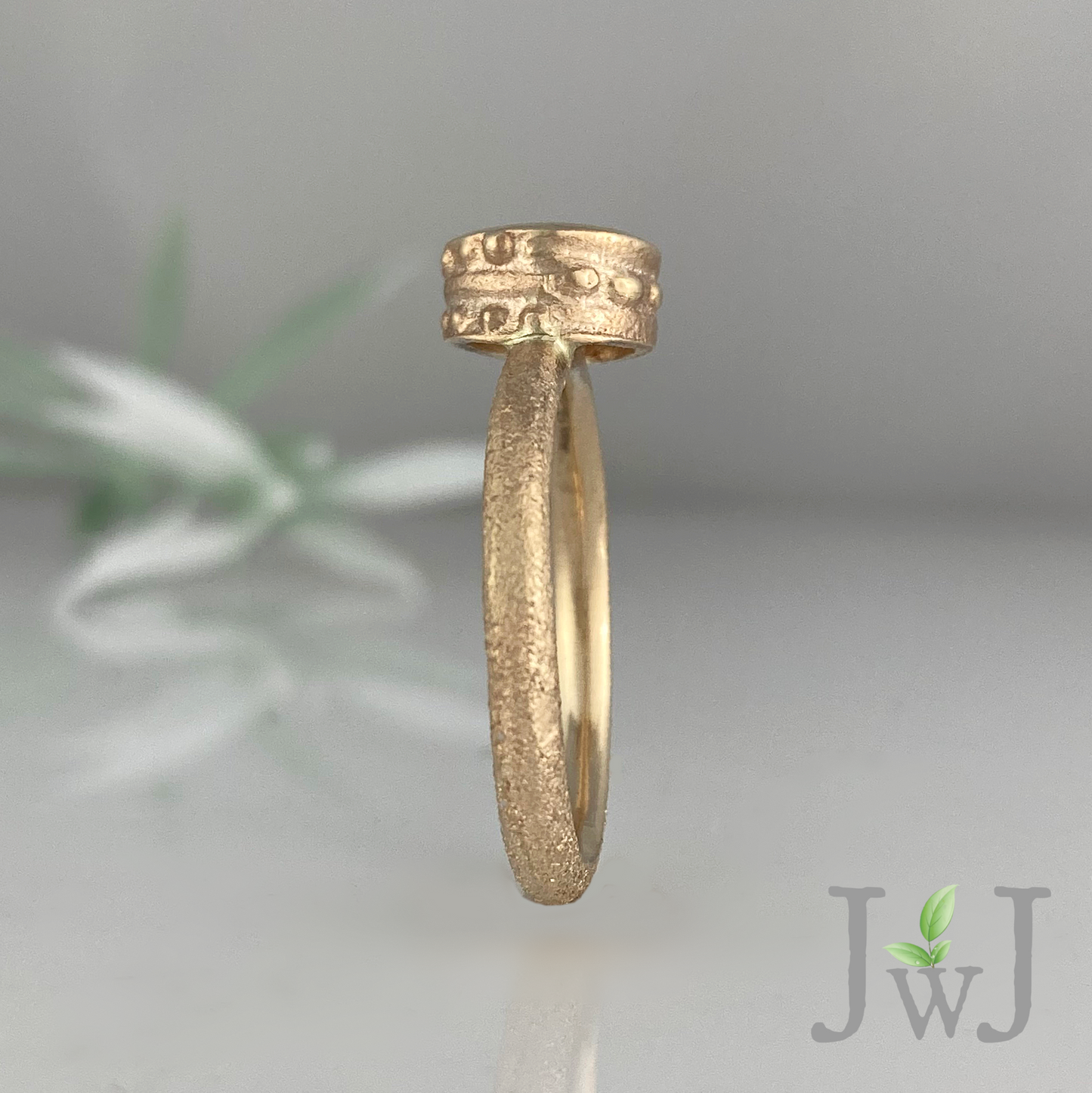 Erato Ancient Sands Engagement Ring Sandcast Enagement Ring Recycled Diamond Recycled Gold