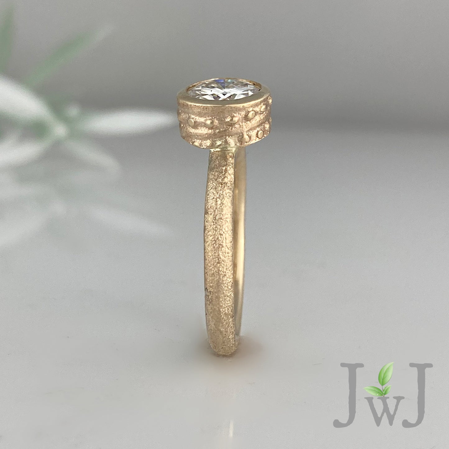 Erato Ancient Sands Engagement Ring Sandcast Enagement Ring Recycled Diamond Recycled Gold