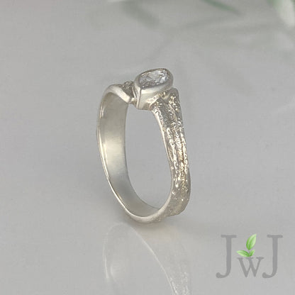 Melite Ancient Sands Engagement Ring Recycled Diamonds Recycled Gold Eco Jewellery