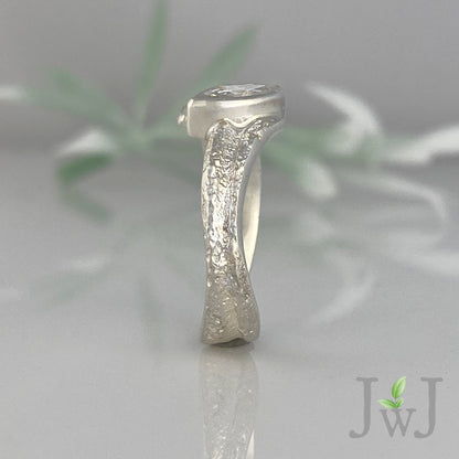 Melite Ancient Sands Engagement Ring Recycled Diamonds Recycled Gold Eco Jewellery