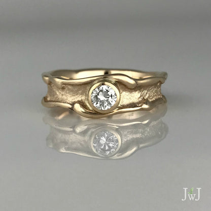 Sand Wave Engagement Ring Sandcast