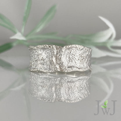 Pathway Ancient Sands Mens Wedding Ring Recycled Gold Sandcast Jewellery