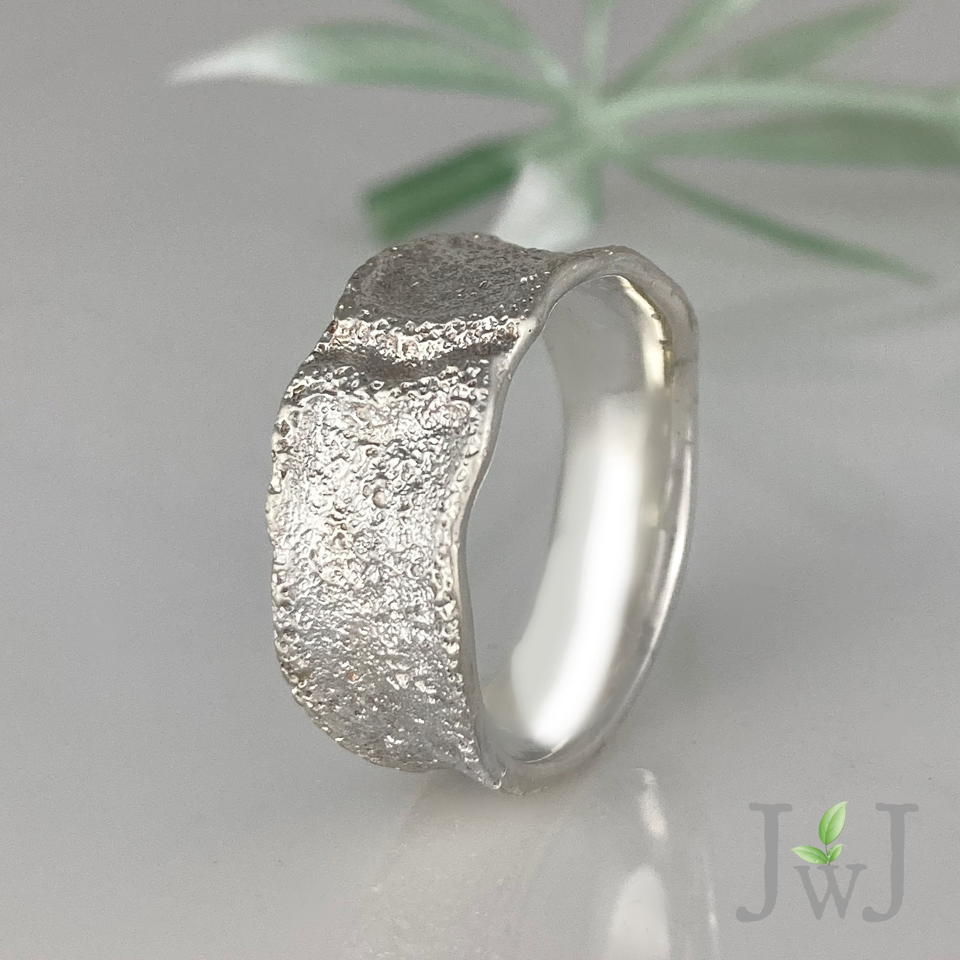 Pathway Ancient Sands Mens Wedding Ring Recycled Gold Sandcast Jewellery