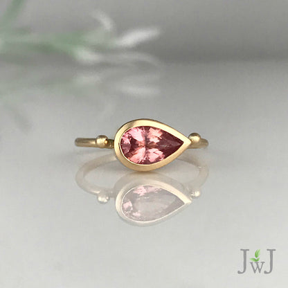 Pink Tourmaline Stacking Ring