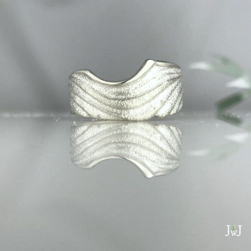 Rippling Cradled In The Waves Ring - sterling silver