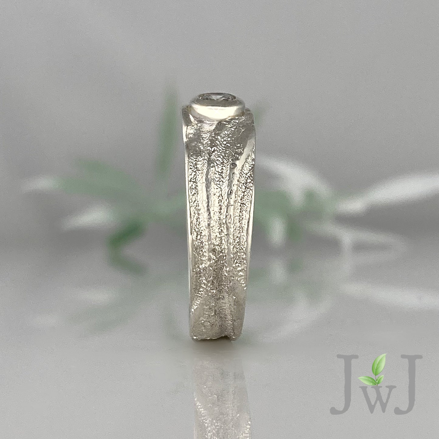 Telesto Ancient Sands engagement Ring Sandcast Jewellery Recycled Gold Recycled Diamonds