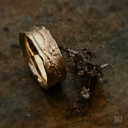 Winter Meadow Wedding Band 8mm