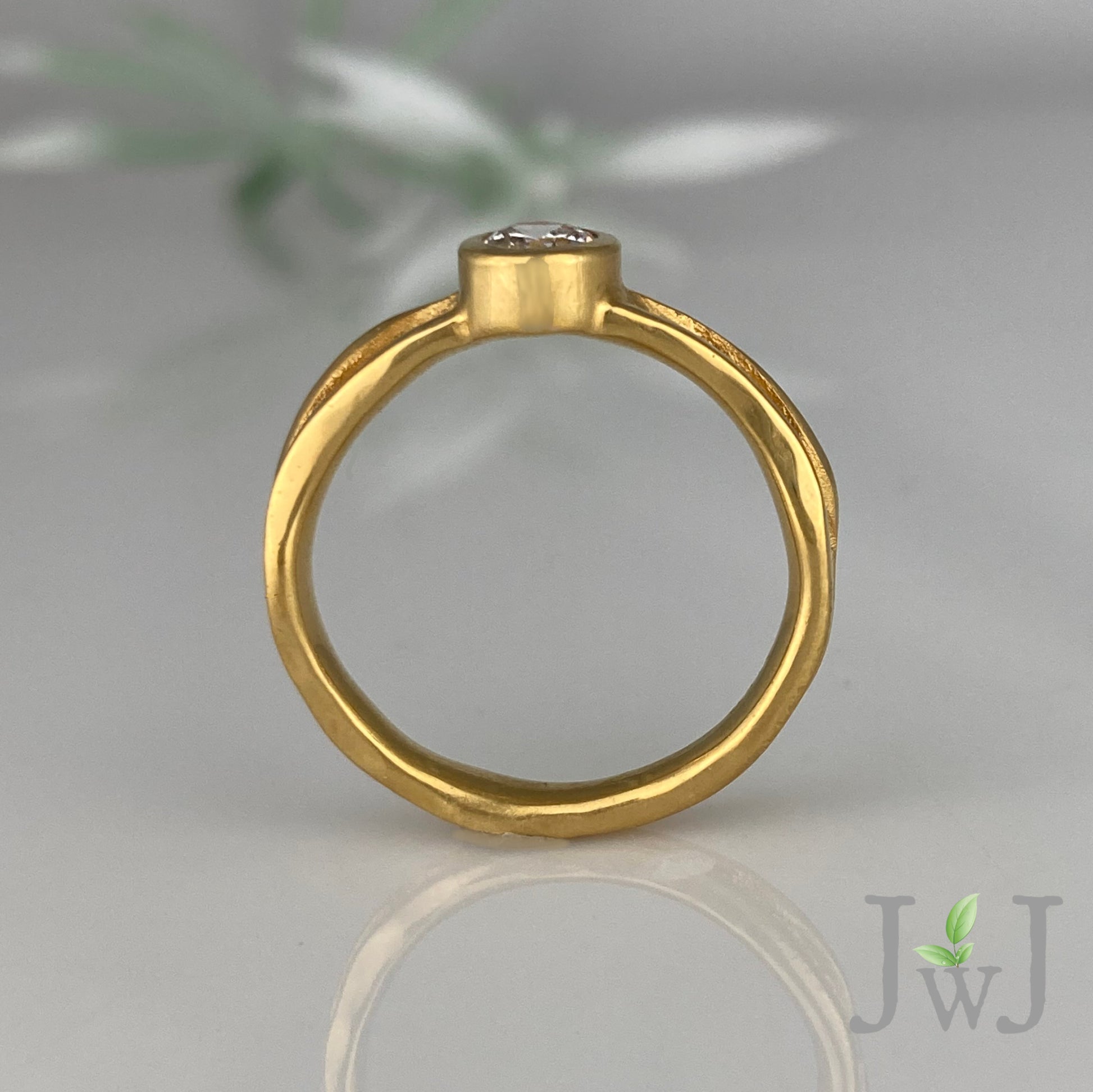 Engagement Ring Bridal Sandcast Recycled Gold Recycled Diamonds