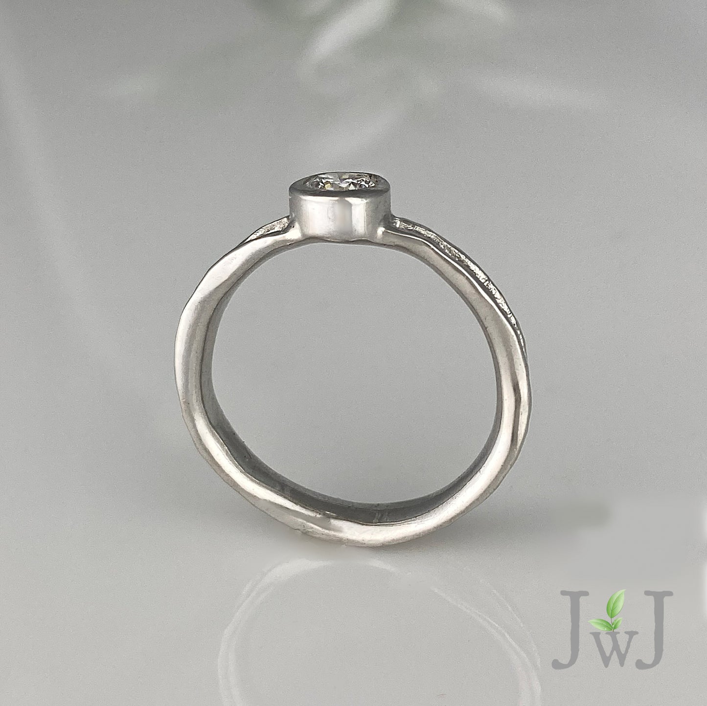 Engagement Ring Bridal Sandcast Recycled Gold Recycled Diamonds