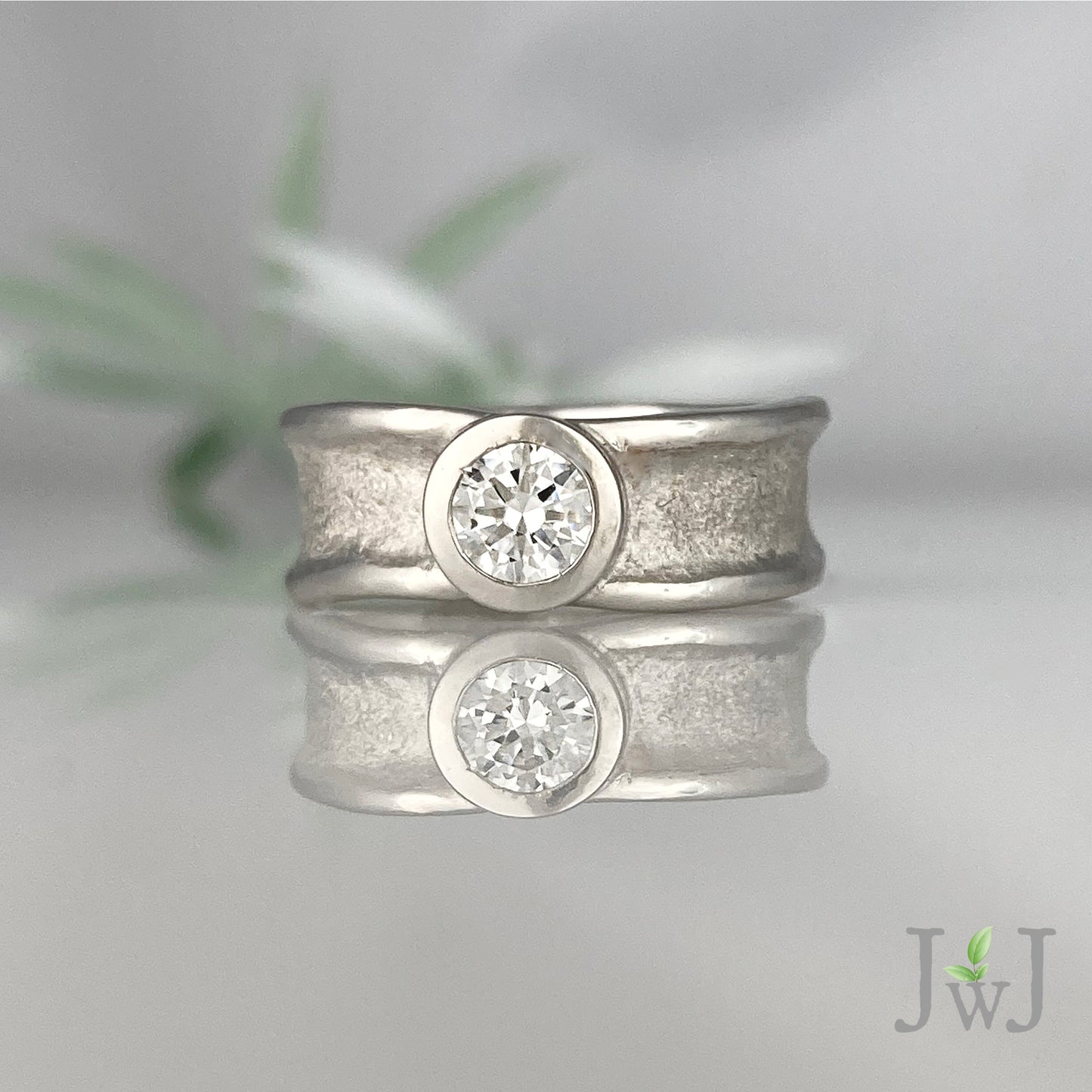 Engagement Ring Bridal Sandcast Recycled Gold Recycled Diamonds