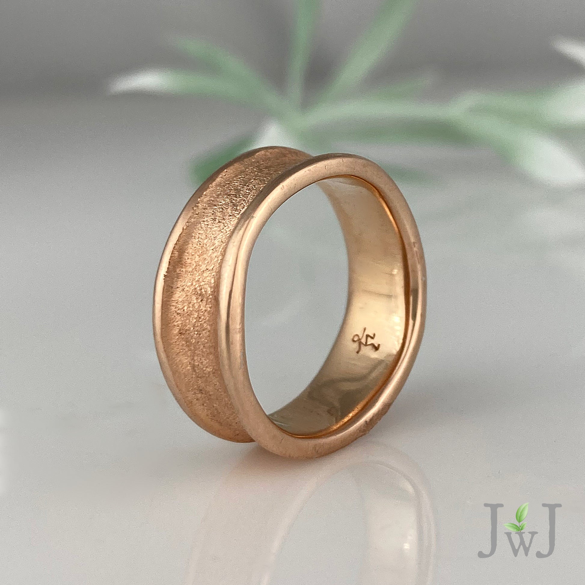 Zena Ancient Sands Wedding Ring Recycled Gold Sandcast Jewellery